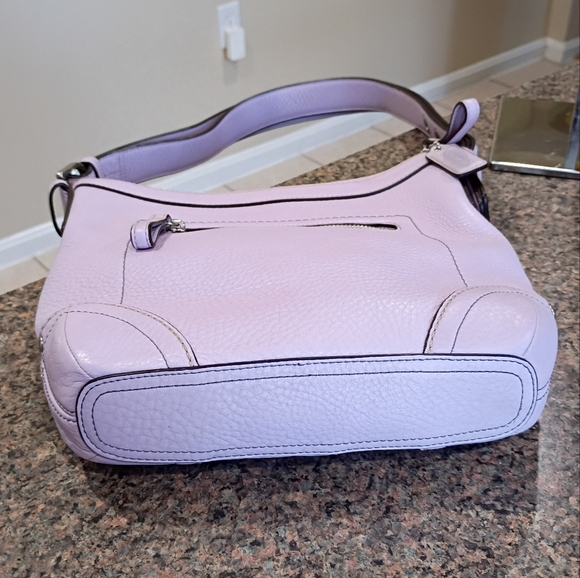 Coach Lilac Pebbled Leather Sling Crossbody Or Shoulder - Picture 9 of 17